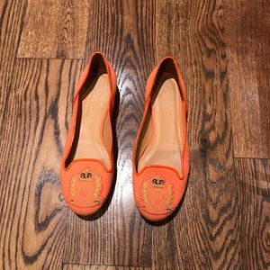 Polo Ralph Lauren orange flats
